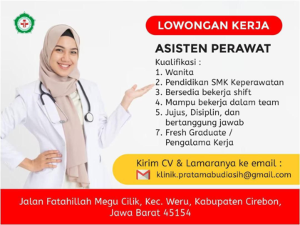 Lowongan Asisten Perawat Kabupaten Cirebon